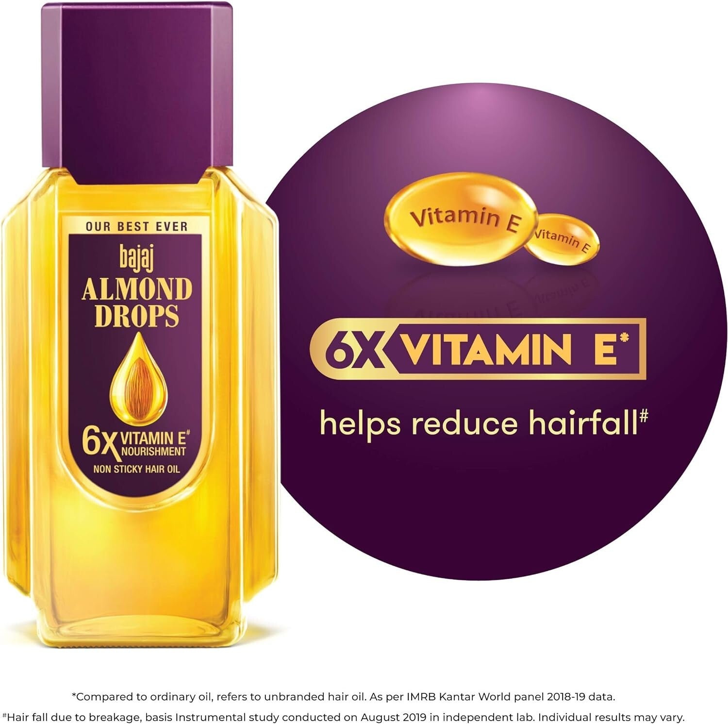 Bajaj Almond Drops Hair Oil, Transparent, 200 ml  Free Shipping