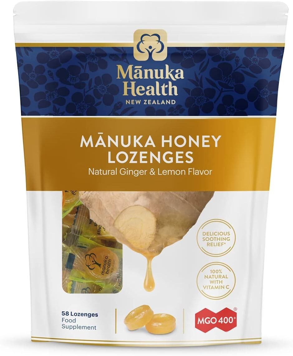 Manuka Health Manuka.Lozenges L&Ginger MGO400 15s  Free Shipping