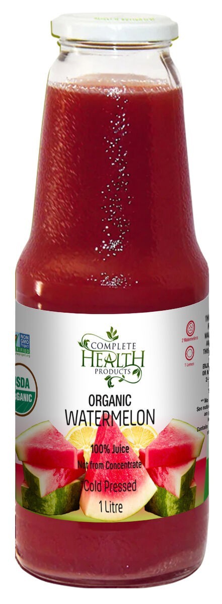 Complete Health Products Organic Watermelon Juice 100% Cold Pressed 1L