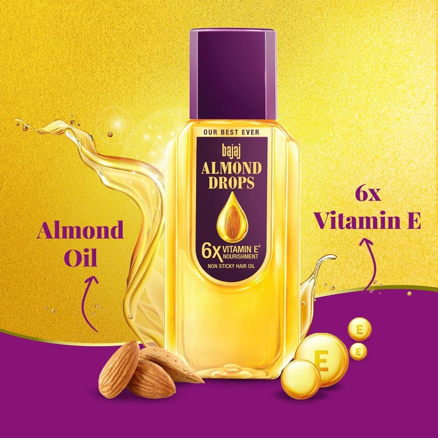 Bajaj  Almond Drops Hair Oil 300ml  Free Shipping