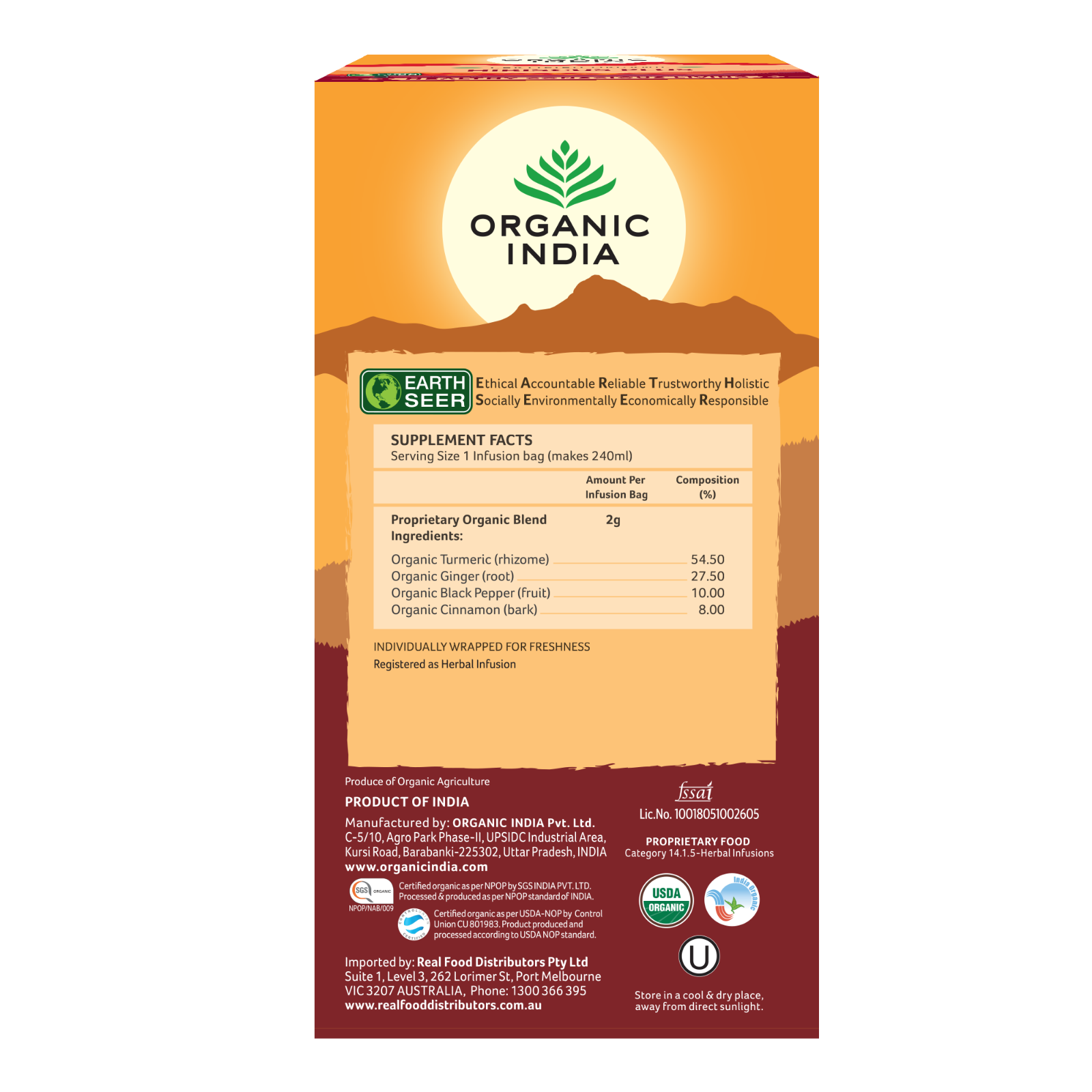 Organic India Immuno Guard 25 Tea Bags - Pack of 5- FREE SHIPPING