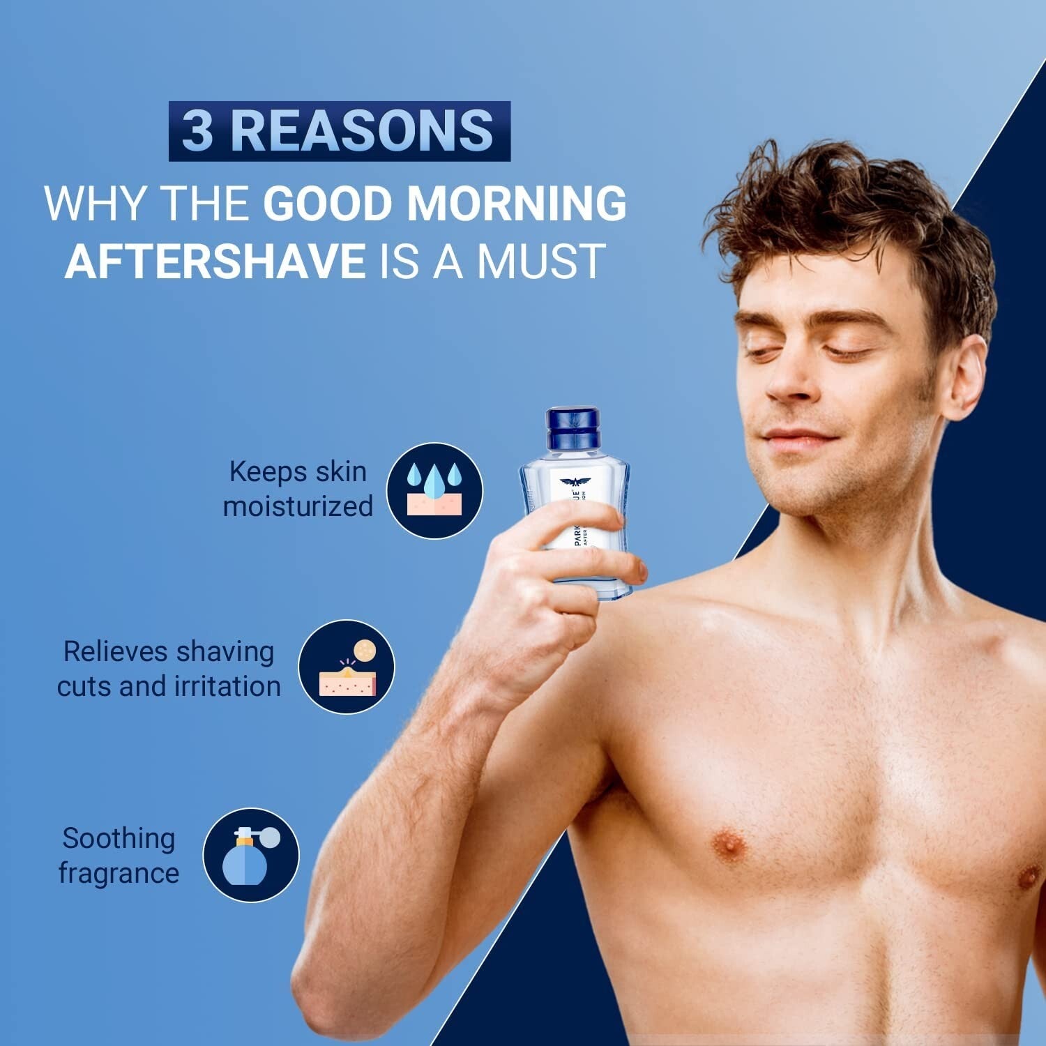 Park Avenue Men Good Morning After Shave Lotion Musk Scent Spray, 100Ml