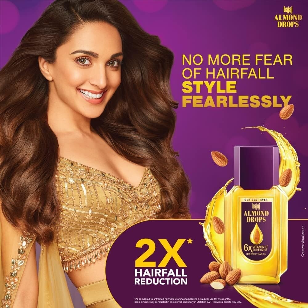Bajaj  Almond Drops Hair Oil 300ml  Free Shipping