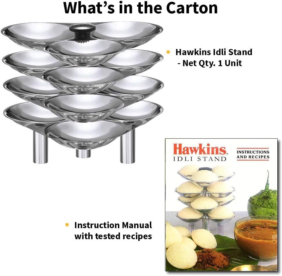 Hawkins Stainless Steel Idli Stand for 12 Idlis  Free Shipping