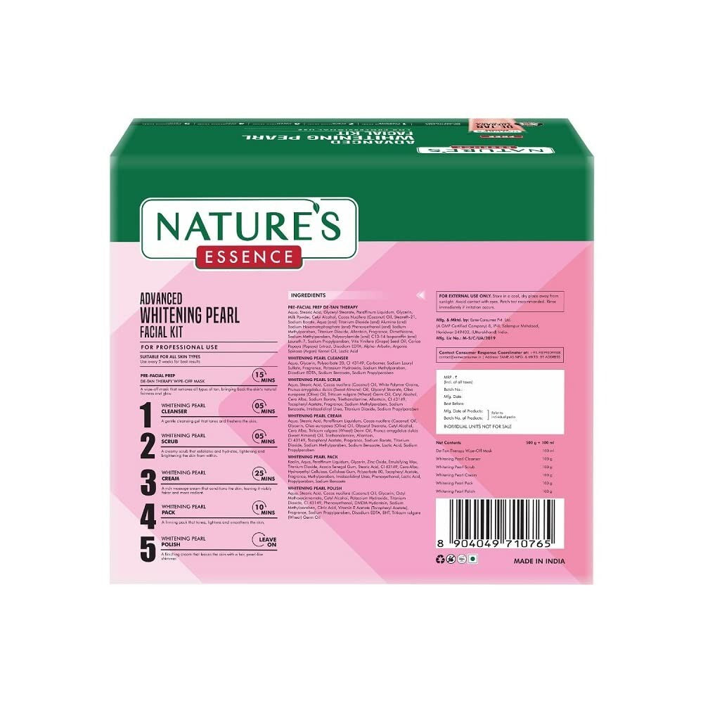 NATURES ESSENCE Advanced Whitening Pearl Facial Kit, 500g  Free Shipping