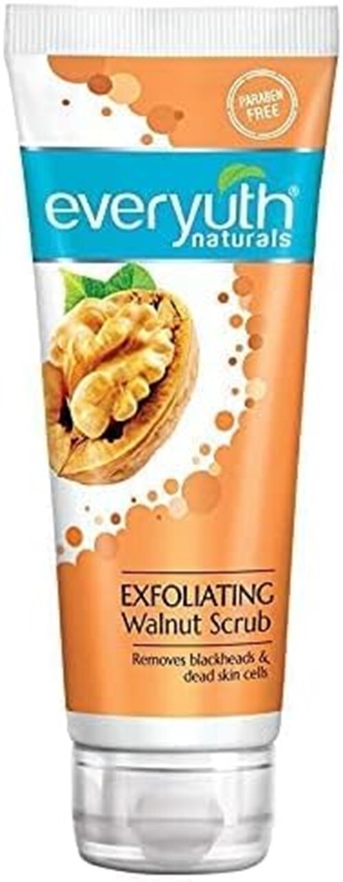 Everyuth Naturals Exfoliating Walnut Scrub Paraben free Removes Blackheads