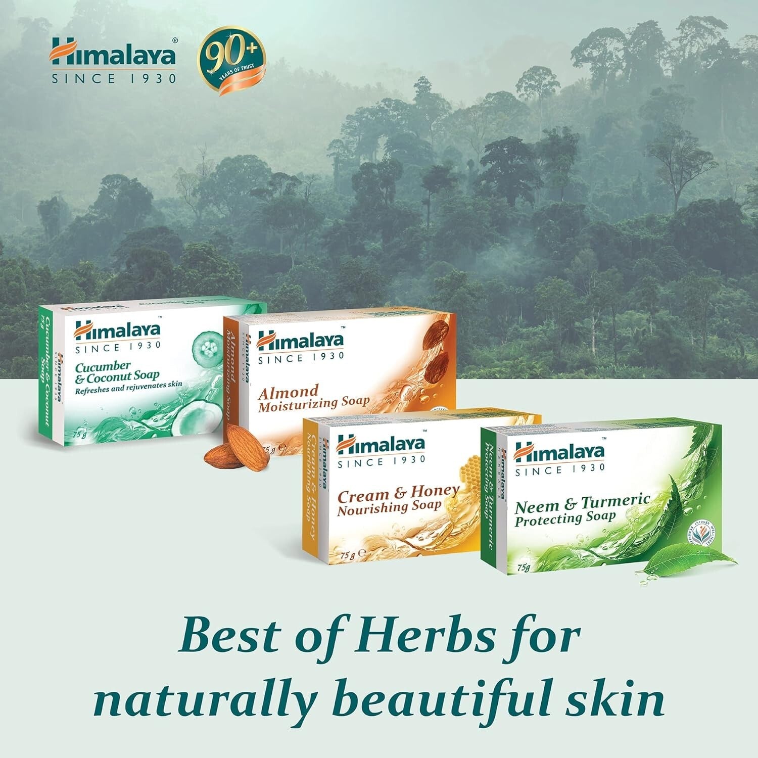 Himalaya HERBALS Protecting Neem & Turmeric Soap 75G(Pack Of 6)  Free Shipping