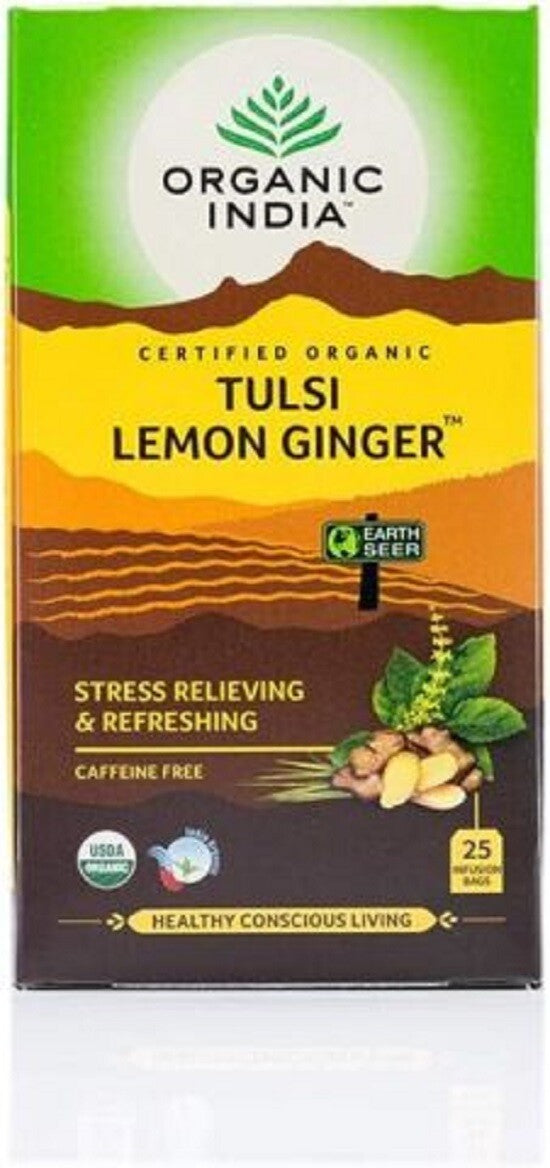 ORGANIC INDIA TEA TULSI 25 TEABAGS - CHOOSE YOUR FAVORITE FLAVOURS