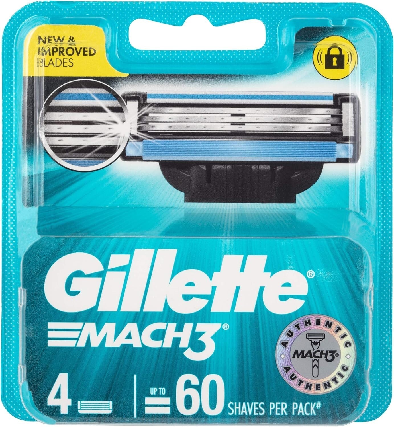 Gillette Mach3 Men's Razors / Blades Refill Cartridges, 4 Pack  Free Shipping