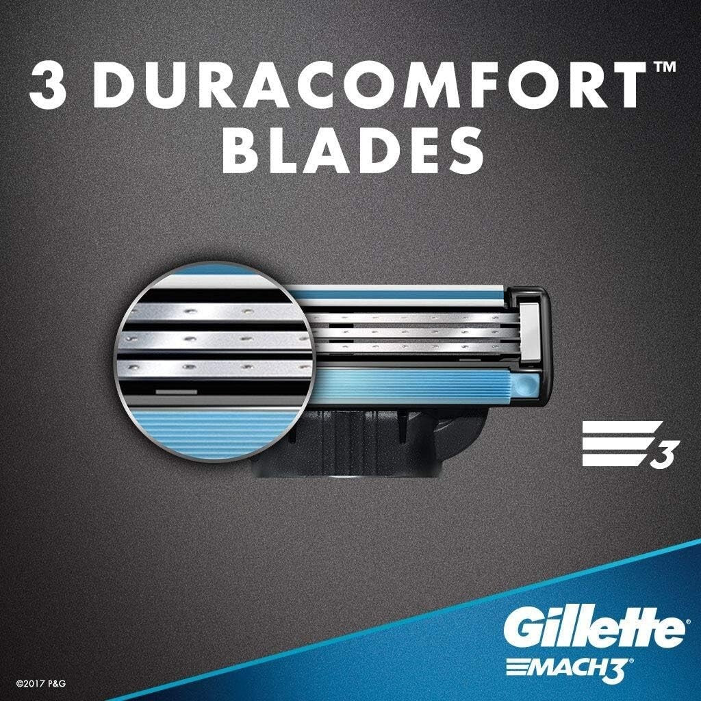Gillette Mach3 Men's Razor Blade Refill Cartridges Pack of 8 NEW  Free Shipping
