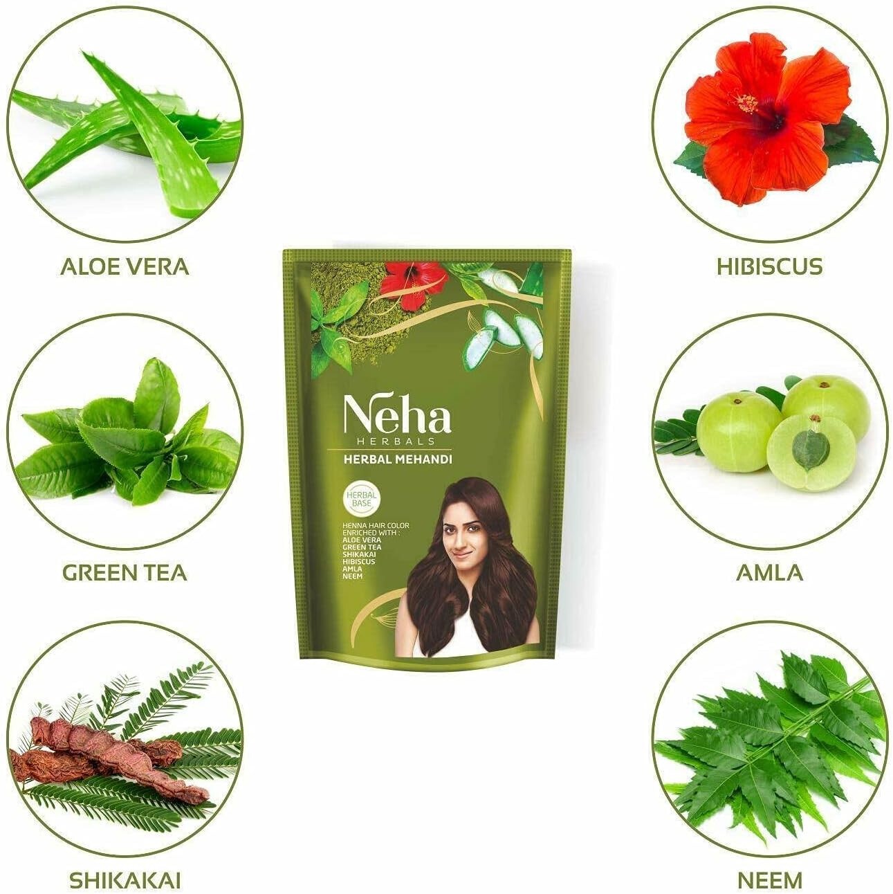 Neha Herbal Mehandi 1 kg  Free Shipping