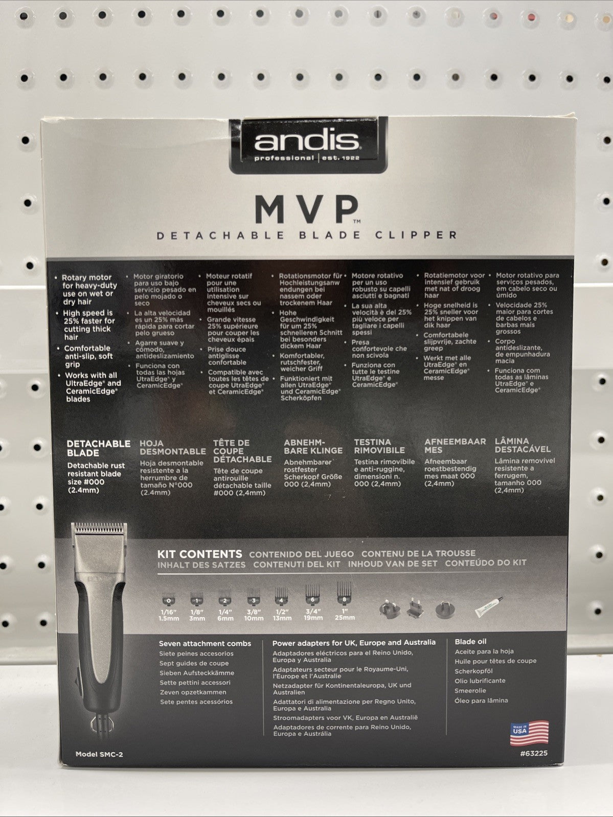 Andis MVP 2 Speed Detachable Blade Clipper Kit This product has an AU/NZ plug. 
