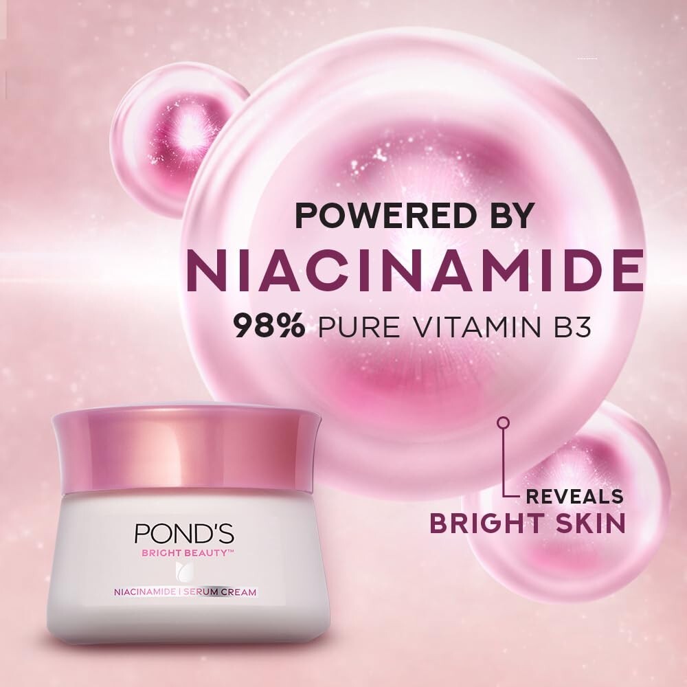 POND'S Bright Beauty Day Cream 35 g, Non-Oily, Mattifying Daily Face Moisturizer