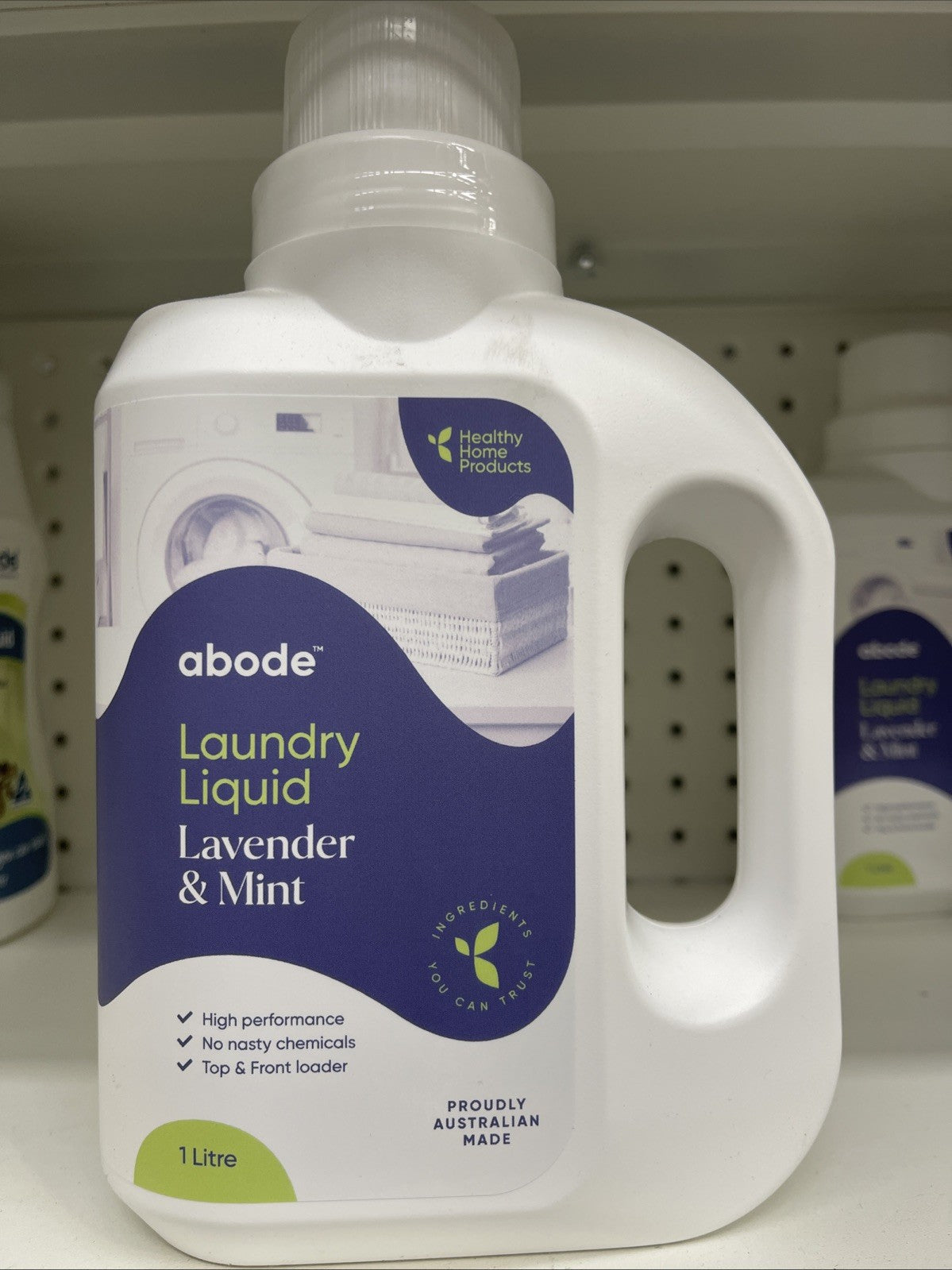 ^ Abode Laundry Liquid Front & Top Loader Wild Lavender & Mint 1L