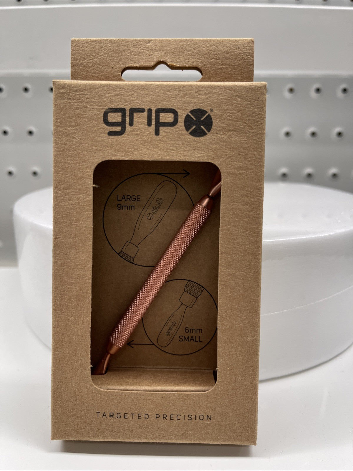 Caronlab Grip Nail Cuticle Pusher R6 (Rose Gold, Double Ended Spoon)