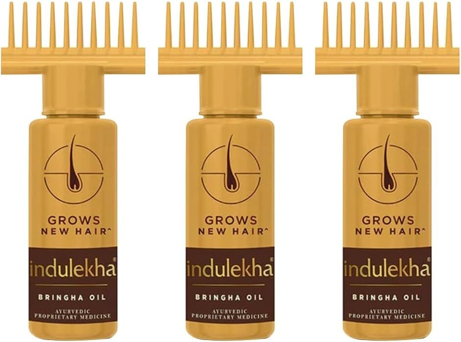Indulekha Bringha Complete Hair Care Oil 100ml (Pack of 3)  Free Shipping