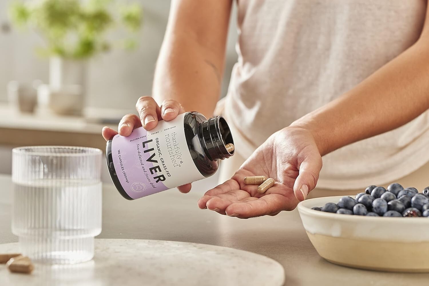 Thankfully Nourished Australian Organic Liver 180 caps  Free Shipping