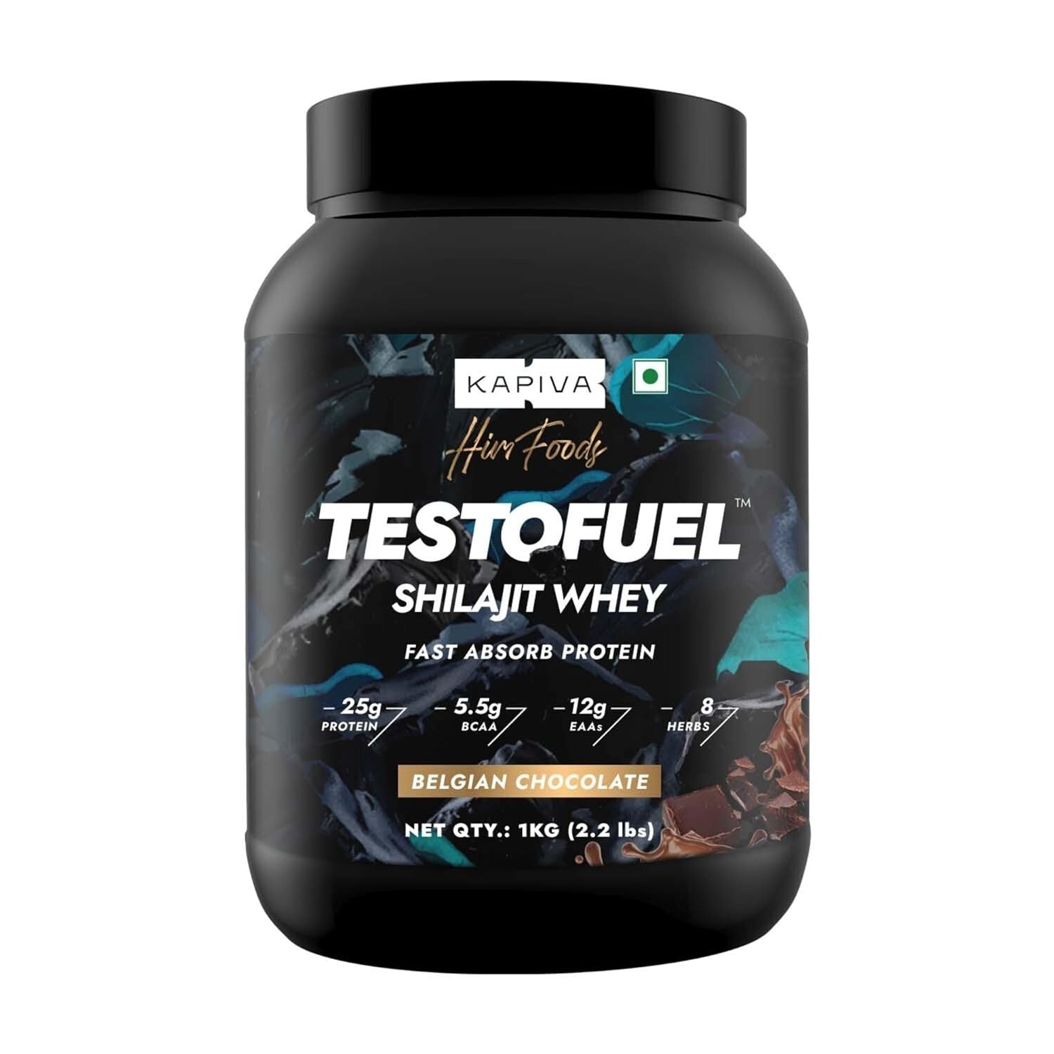 Kapiva Him Foods Testofuel Shilajit Whey Protein -1kg Chocolate  Free Shipping