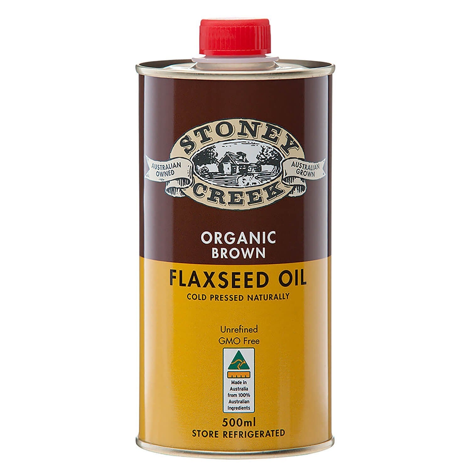 Stoney Creek Organic Flaxseed Oil Brown 500ml - FREE SHIPPING