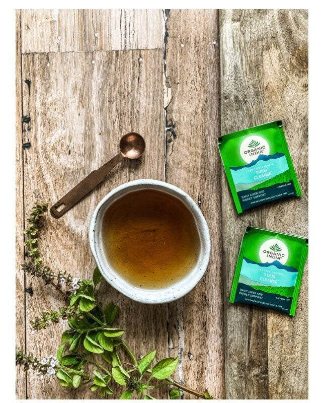 ORGANIC INDIA TEA TULSI CLEANSE 25 TEABAGS  Free Shipping
