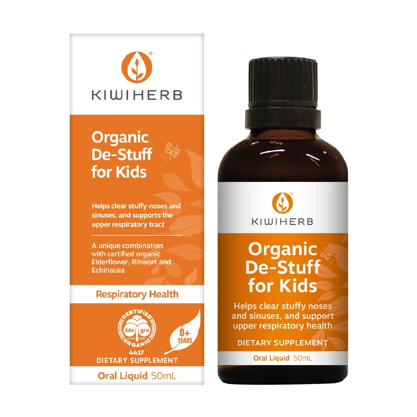 KiwiHerb Organic De-Stuff for Kids 50mL Nasal Sinus Support  Free Shipping