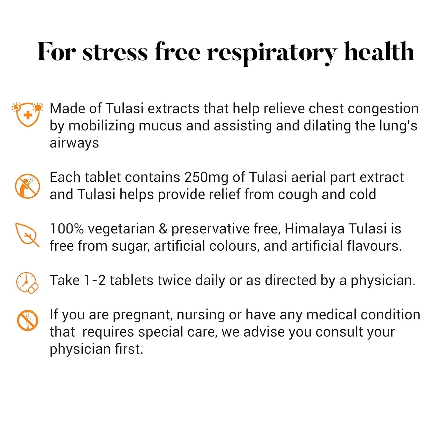 Himalaya Wellness Pure Herbs Tulasi Respiratory Wellness | Holy Basil 