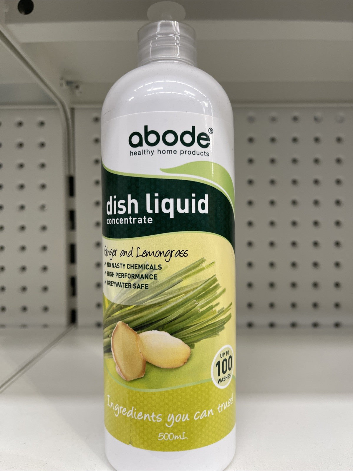 Abode Dish Liquid Concentrate Ginger & Lemongrass 500mL