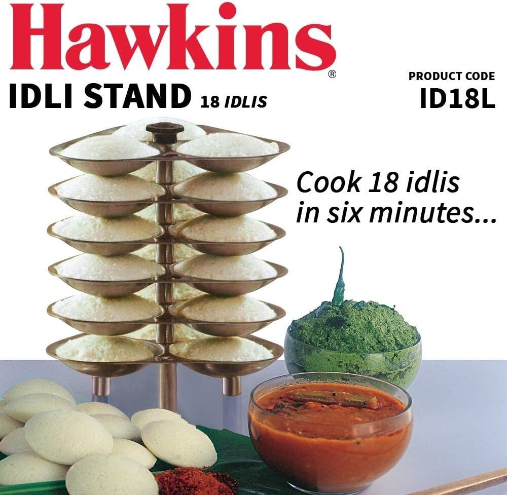 Hawkins 18 Idli Set for 6.5 Litre Pressure Cooker  Free Shipping