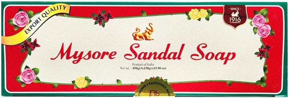 Mysore Sandalwood Soap 150G Double Size (Pack of 6)  Free Shipping
