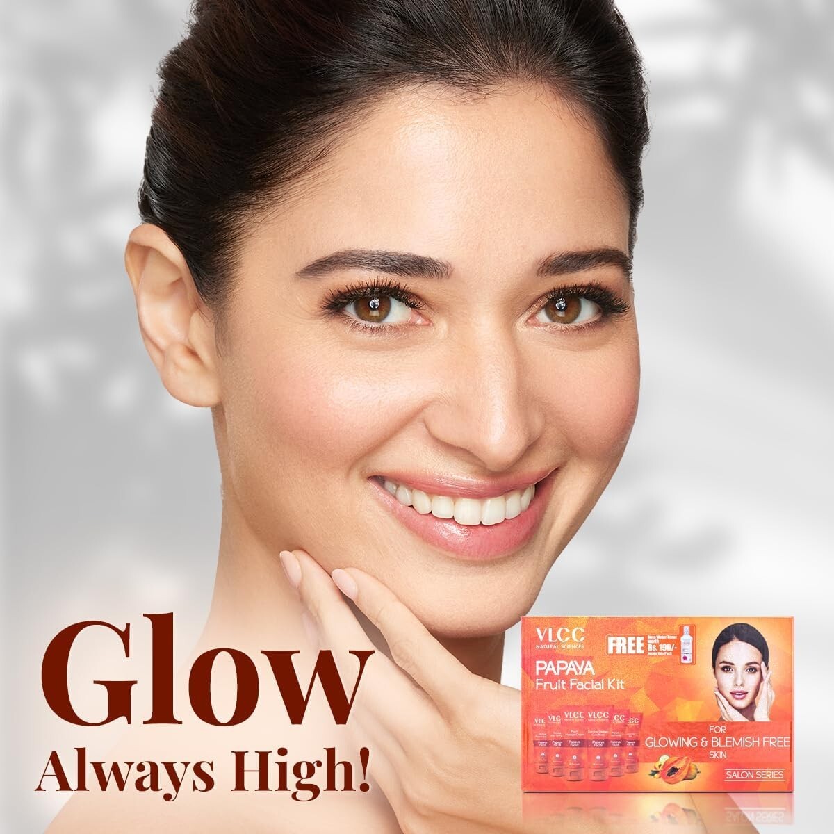 Papaya Premium Facial Kit with FREE Rose Water Toner  Free Shipping