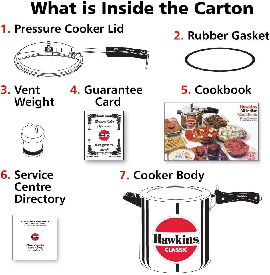 Hawkins Classic Pressure Cooker, 12 Litre Capacity