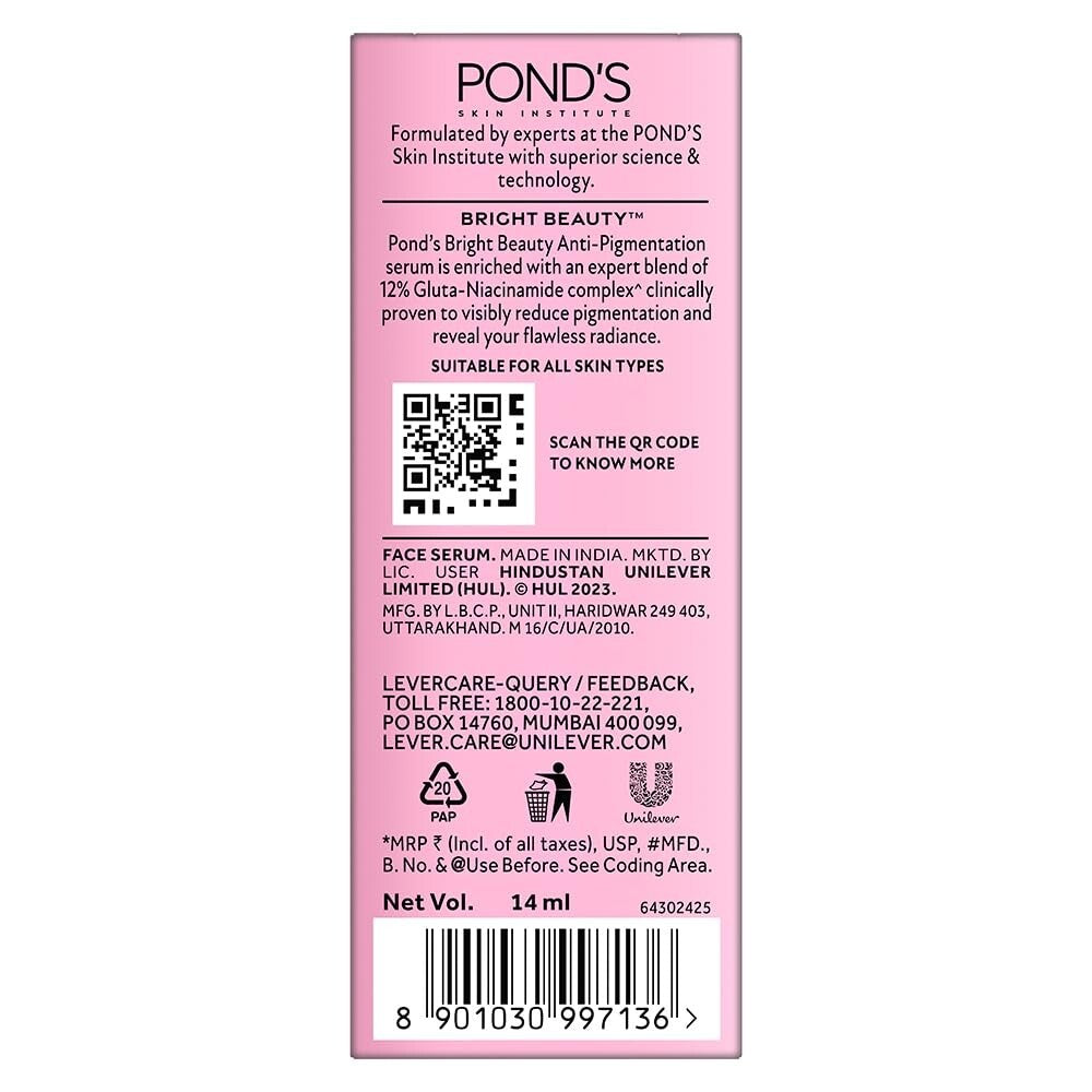 POND'S Anti-Pigmentation Serum With 12% Gluta-Niacinamide Complex For Flawless