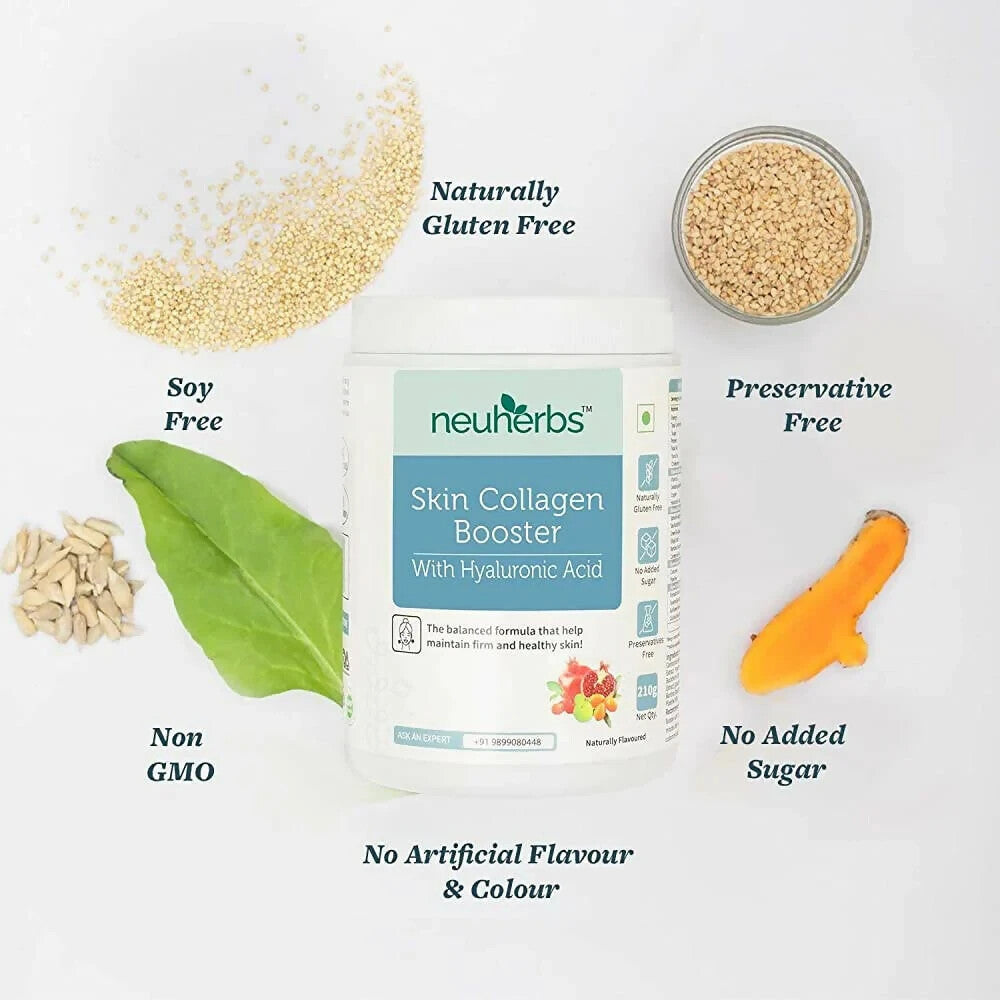 Neuherbs Skin Collagen Booster Powder-Mixed Fruit Flavor -210 gm  Free Shipping