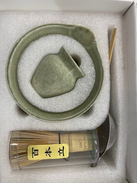 Bamboo Matcha Whisk Set Chasen Chashaku Matcha Whisk for Japanese Tea Ceremony