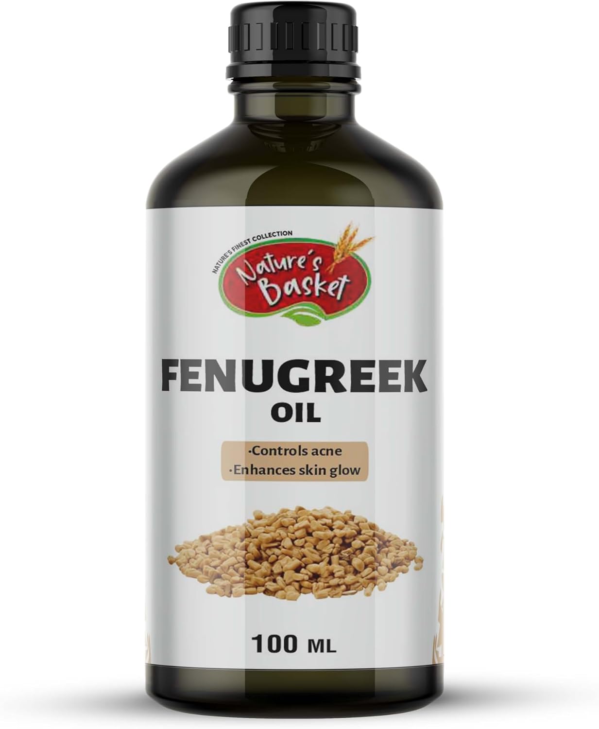 Nature's Basket Cold Pressed Fenugreek Trigonella Foenum) Oil Nourishing, Strengthening & Hair Revitalizer (100ml)