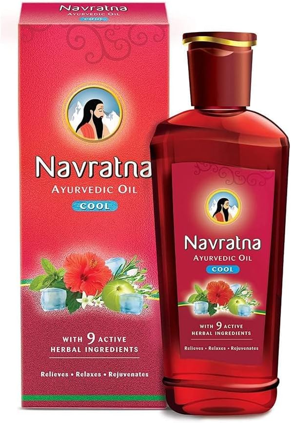 Navratna Ayurvedic cool hair oil with 9 herbal ingredients, 300ml