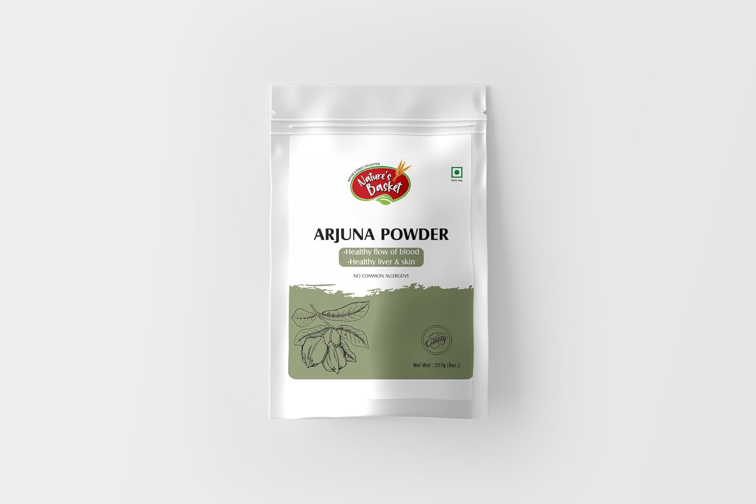 Nature's Basket Arjuna (Terminalia Arjuna) Powder | Arjun Chaal Powder Strong Immunity (227g)