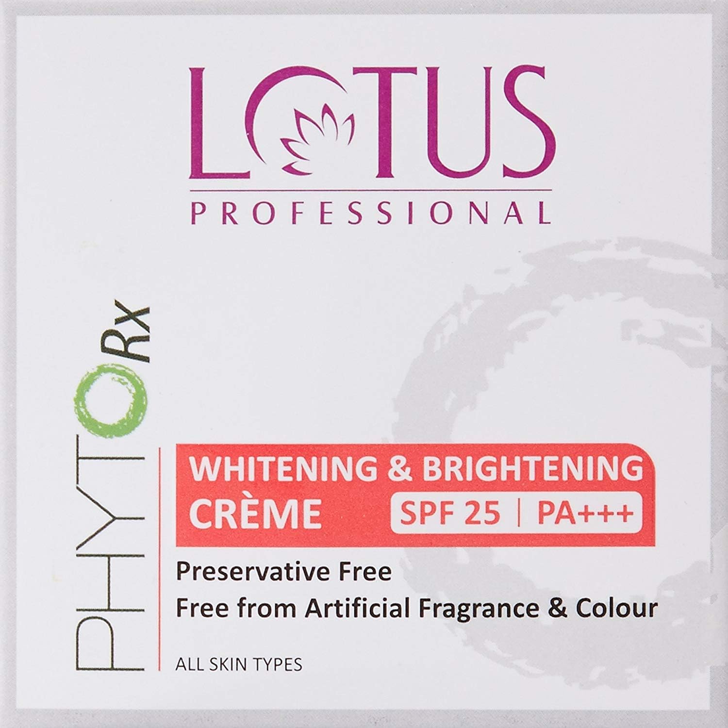 Lotuss Professional Phyto Rx Whitening and Brightening Creme, SPF 25 PA+++, 50g
