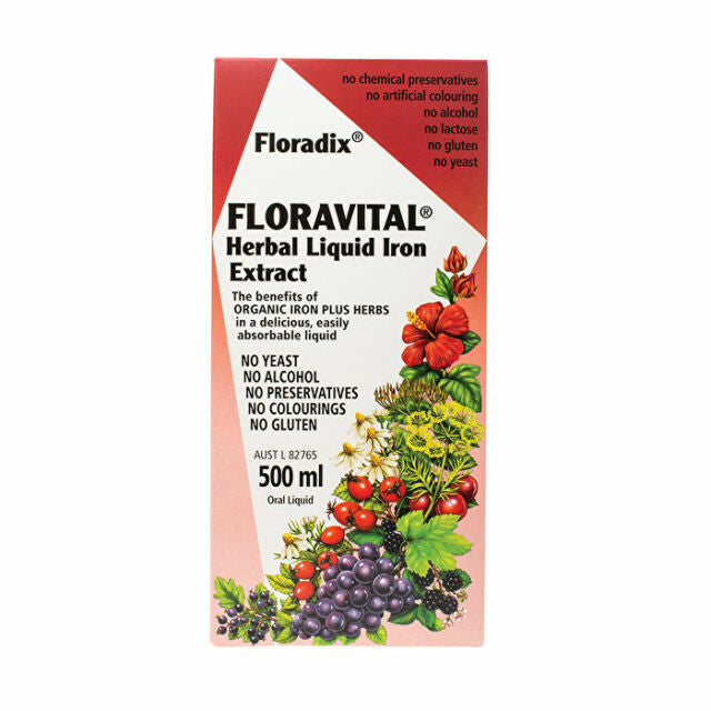 Floradix Floravital Liquid Iron Plus Oral Liquid - 500 ml FREE SHIPPING